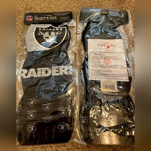 Raiders official NFL face masks. Two 3-packs for $15 (6 masks total). FOCO brand